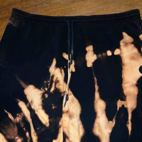 Victoria's Secret PINK Black Orange Custom Tie Dye Cozy Cuffed Joggers Size XL - Picture 5 of 10